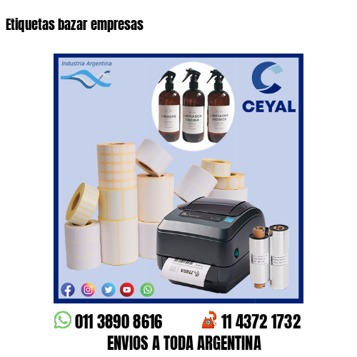 Etiquetas bazar empresas