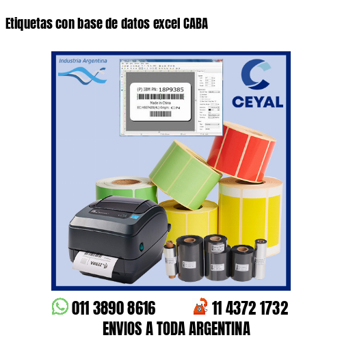 Etiquetas con base de datos excel CABA 