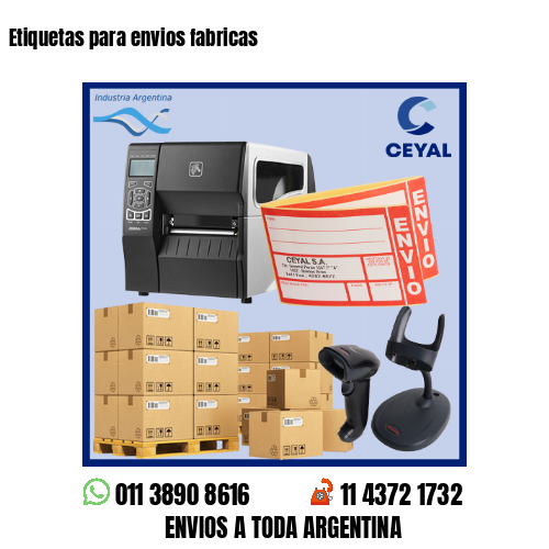 Etiquetas para envios fabricas 