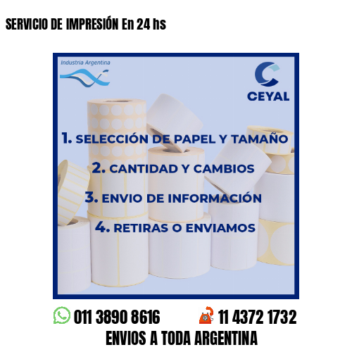 SERVICIO DE IMPRESIÓN En 24 hs