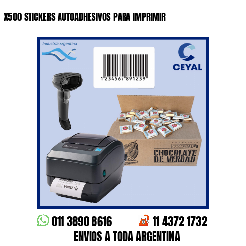 X500 STICKERS AUTOADHESIVOS PARA IMPRIMIR 