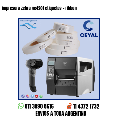 impresora zebra gc420t etiquetas   ribbon