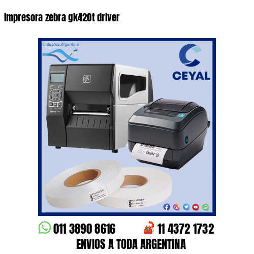 impresora zebra gk420t driver