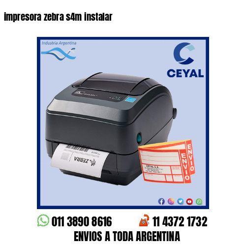 impresora zebra s4m instalar