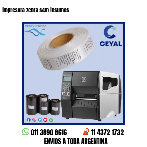 impresora zebra s4m insumos