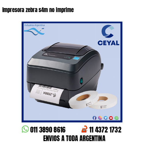 impresora zebra s4m no imprime