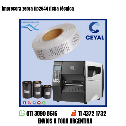 impresora zebra tlp2844 ficha técnica