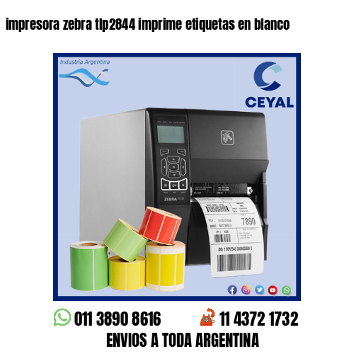 impresora zebra tlp2844 imprime etiquetas en blanco