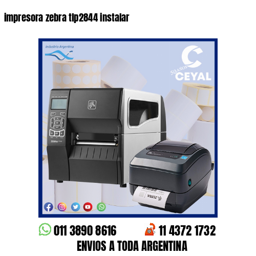 impresora zebra tlp2844 instalar