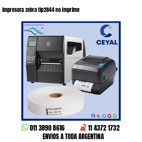 impresora zebra tlp2844 no imprime