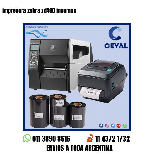 impresora zebra zd400 insumos