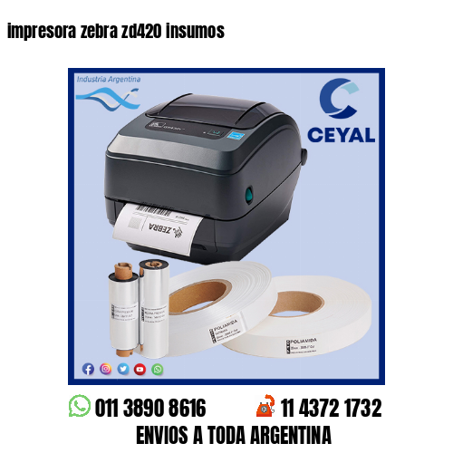 impresora zebra zd420 insumos