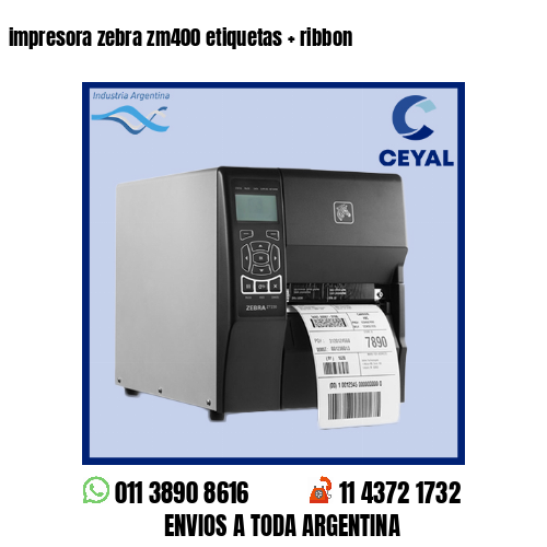 impresora zebra zm400 etiquetas   ribbon