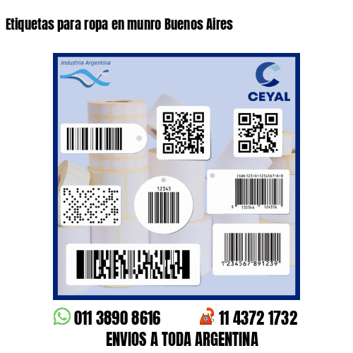 Etiquetas para ropa en munro Buenos Aires