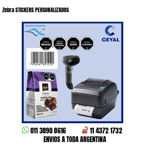 Zebra STICKERS PERSONALIZADOS