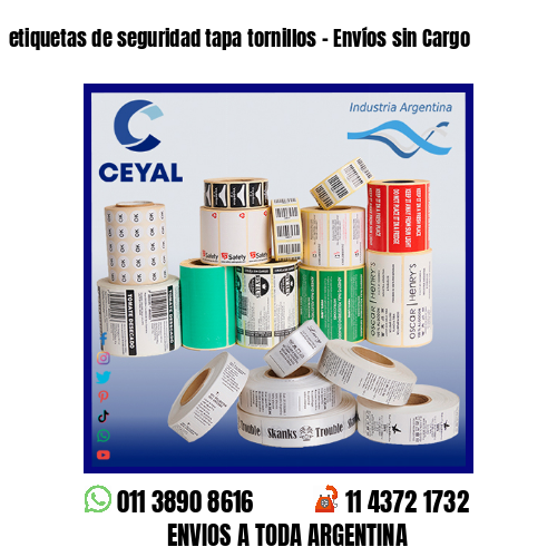 etiquetas de seguridad tapa tornillos – Envíos sin Cargo