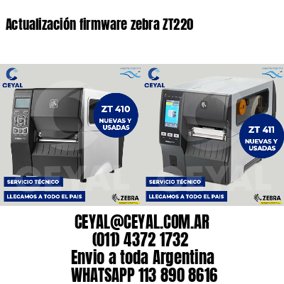 Actualización firmware zebra ZT220