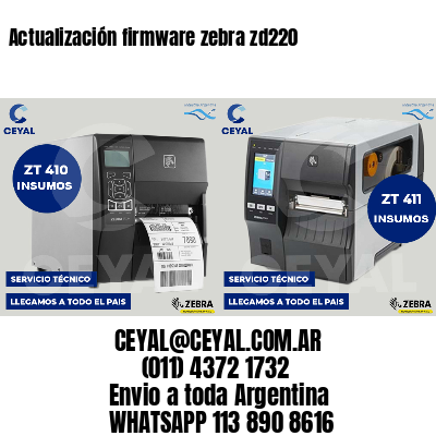 Actualización firmware zebra zd220