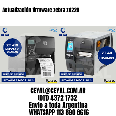 Actualización firmware zebra zd220