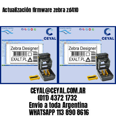 Actualización firmware zebra zd410