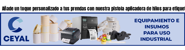 Añade un toque personalizado a tus prendas con nuestra pistola aplicadora de hilos para etiquetas.