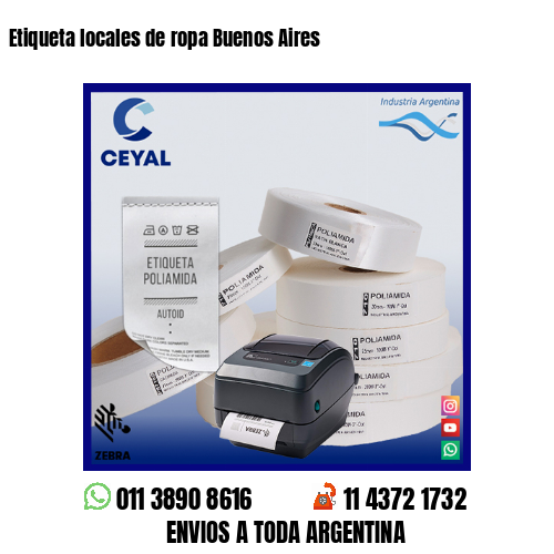 Etiqueta locales de ropa Buenos Aires