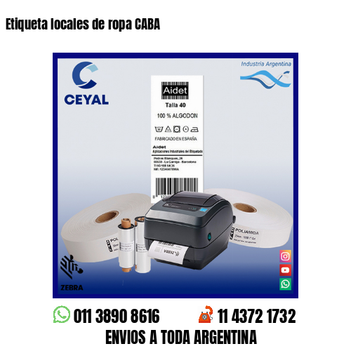 Etiqueta locales de ropa CABA