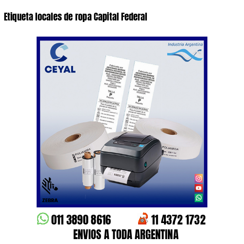 Etiqueta locales de ropa Capital Federal