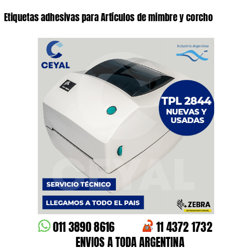 Etiquetas adhesivas para Artículos de mimbre y corcho