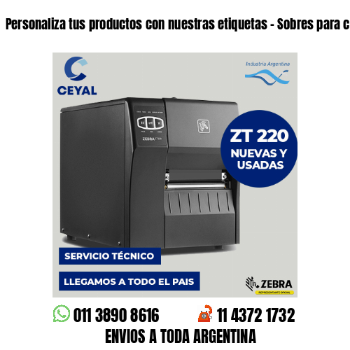 Personaliza tus productos con nuestras etiquetas – Sobres para compras online