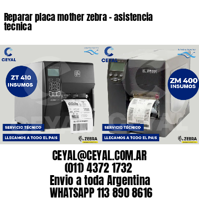 Reparar placa mother zebra - asistencia tecnica