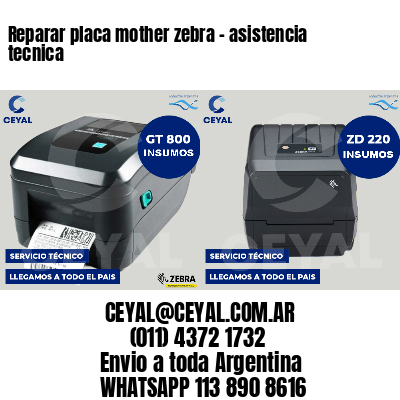 Reparar placa mother zebra - asistencia tecnica