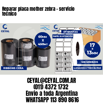 Reparar placa mother zebra - servicio tecnico