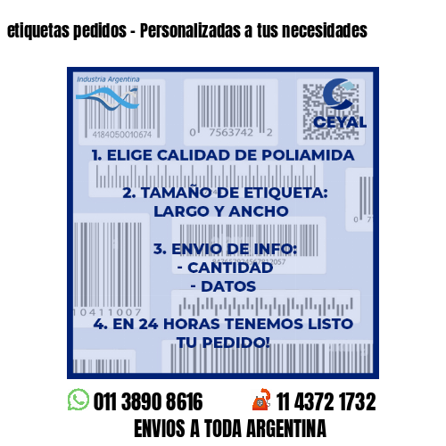 etiquetas pedidos - Personalizadas a tus necesidades