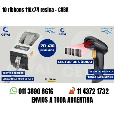 10 ribbons 110x74 resina - CABA