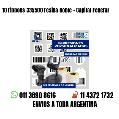 10 ribbons 33x500 resina doble - Capital Federal