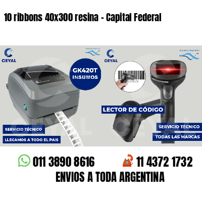 10 ribbons 40x300 resina - Capital Federal