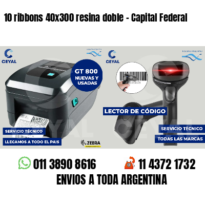 10 ribbons 40x300 resina doble - Capital Federal