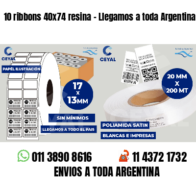 10 ribbons 40x74 resina - Llegamos a toda Argentina