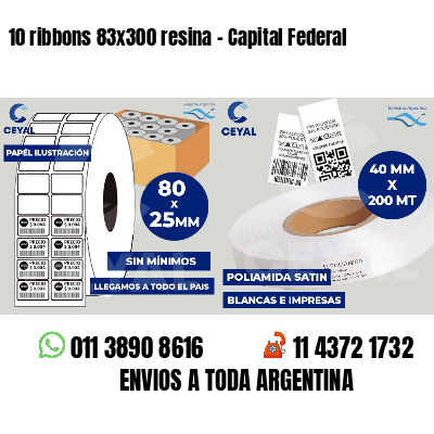 10 ribbons 83x300 resina - Capital Federal