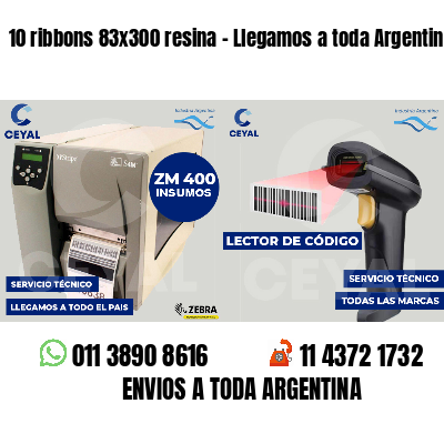 10 ribbons 83x300 resina - Llegamos a toda Argentina