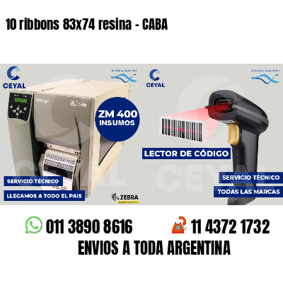 10 ribbons 83x74 resina - CABA