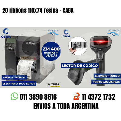 20 ribbons 110x74 resina - CABA