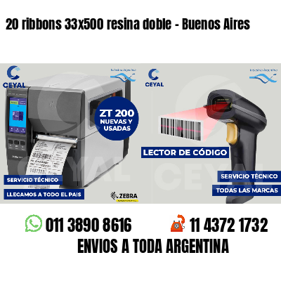 20 ribbons 33x500 resina doble - Buenos Aires