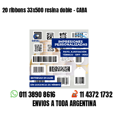 20 ribbons 33x500 resina doble - CABA