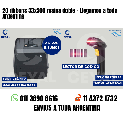 20 ribbons 33x500 resina doble - Llegamos a toda Argentina