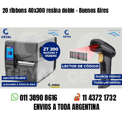 20 ribbons 40x300 resina doble - Buenos Aires