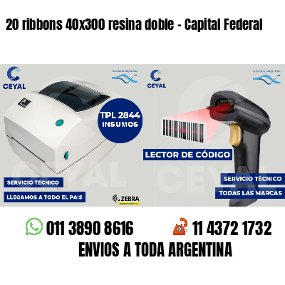 20 ribbons 40x300 resina doble - Capital Federal