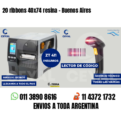 20 ribbons 40x74 resina - Buenos Aires
