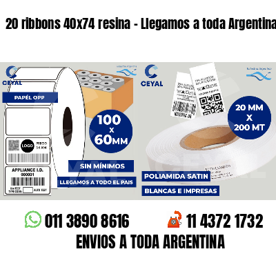 20 ribbons 40x74 resina - Llegamos a toda Argentina